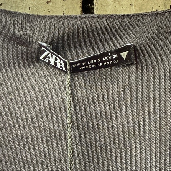 ZARA Black Ruched Dress - Picture 5 of 9